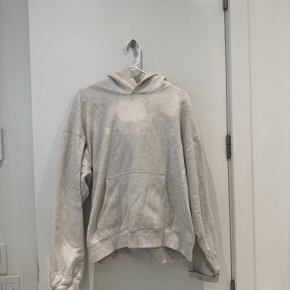 Aritzia Tna Cozy Fleece Perfect Hoodie – Heather Light Grey / Size 2XL - Picture 3 of 7